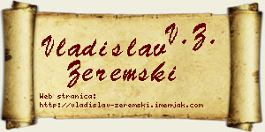 Vladislav Zeremski vizit kartica